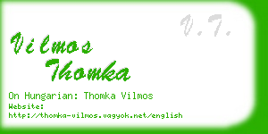 vilmos thomka business card